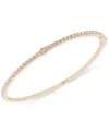 Ralph Lauren Gold-tone Pave Thin Bangle Bracelet In Crystal