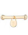 Ralph Lauren Gold-tone Polished Padlock Pin In Gold