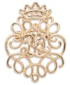 Ralph Lauren Gold-tone Polished Scroll Pin In Gold