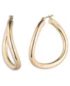 Ralph Lauren Gold-tone Sculptural Hoop Earrings In Gold