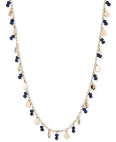 Ralph Lauren Gold-tone Shaky Disc & Bead Collar Necklace, 16" + 3" Extender