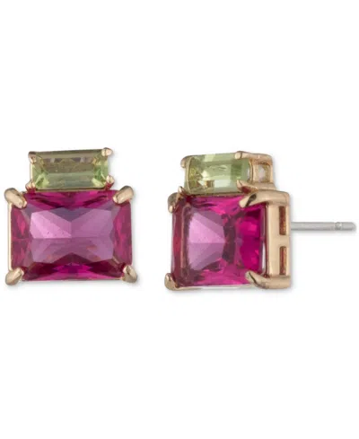 Ralph Lauren Gold-tone Stacked Stone Stud Earrings