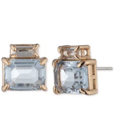 Ralph Lauren Gold-tone Stacked Stone Stud Earrings