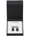 Ralph Lauren Gold-tone Stone & Crystal Leverback Drop Earrings In Jet