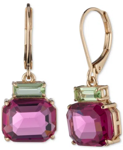 Ralph Lauren Gold-tone Stone Leverback Drop Earrings