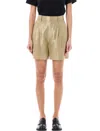 Polo Ralph Lauren Ralph Lauren Beverleigh Foiled Linen Short In Golden