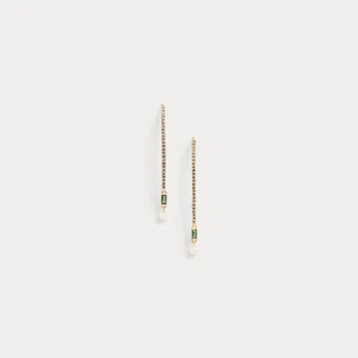 Ralph Lauren Gold-plated Pavé Faux-pearl Earrings In Gold/erinite