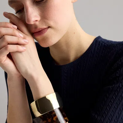 Ralph Lauren Gold-plated Wide Hinge Bangle In Gold
