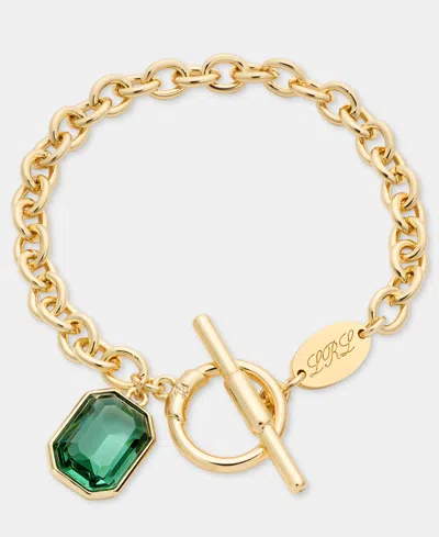 Ralph Lauren Gold-tone Aqua Stone Flex Bracelet