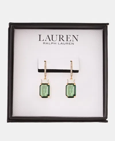 Ralph Lauren Gold-tone Boxed Blue Stone Drop Earrings