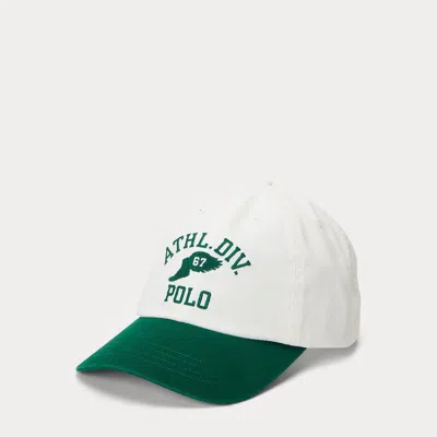 Ralph Lauren Kids' Graphic Cotton Twill Ball Cap In Nevis/hunter Green In Multi