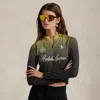Ralph Lauren Graphic Cropped Quarter-zip In Green
