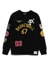 Polo Ralph Lauren Graphic-patch Fleece Sweatshirt In Black