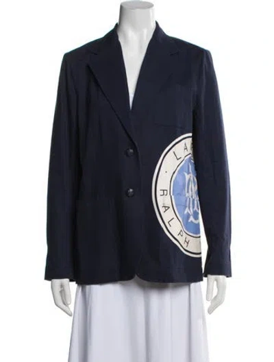 Pre-owned Ralph Lauren Graphic Print Blazer In Blue