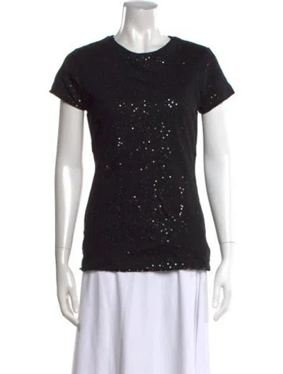 Pre-owned Ralph Lauren Graphic Print Crew Neck T-shirt In Black