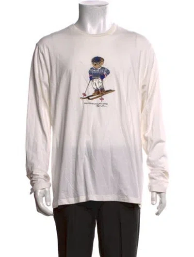 Pre-owned Ralph Lauren Graphic Print Crew Neck T-shirt In Pink