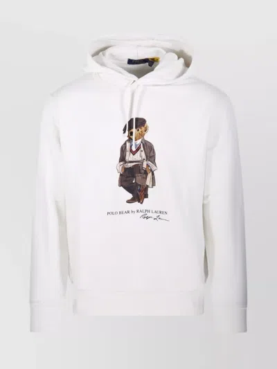 Ralph Lauren Graphic Print Hooded Sweatshirt In White