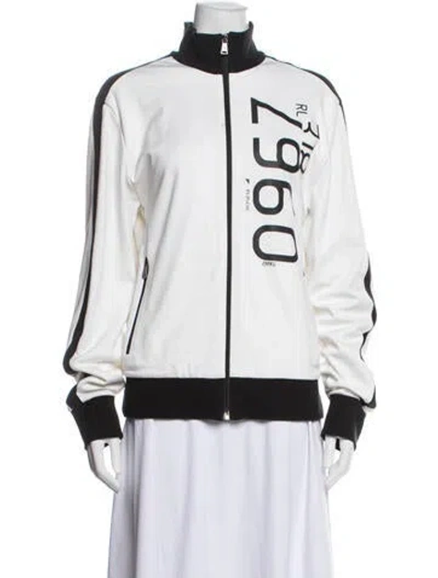 Pre-owned Ralph Lauren Graphic Print Jacket In White