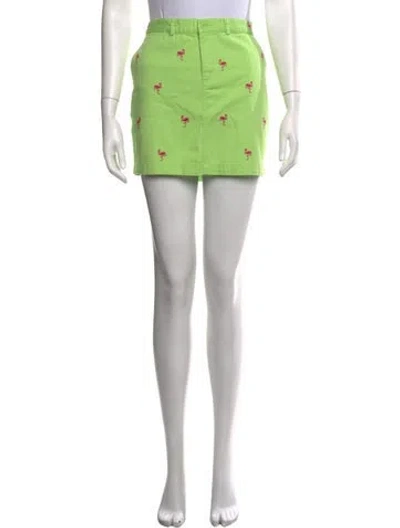Pre-owned Ralph Lauren Graphic Print Mini Skirt In Green