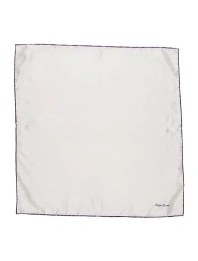 Pre-owned Ralph Lauren Graphic Print Scarf In Purple/white