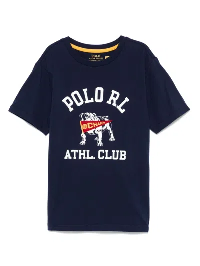 Polo Ralph Lauren Kids' Graphic-print T-shirt In Blue