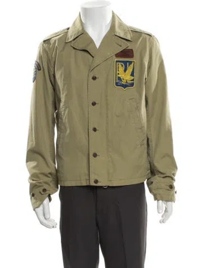 Pre-owned Ralph Lauren Graphic Print Windbreaker In Green