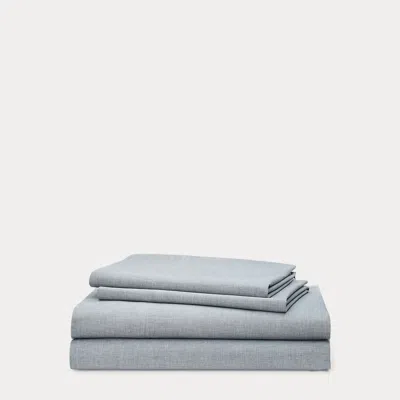 Ralph Lauren Graydon Mélange Sheet Set In Indigo In Blue