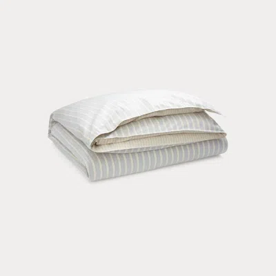 Ralph Lauren Graydon Striped Comforter In Dune And Chambray