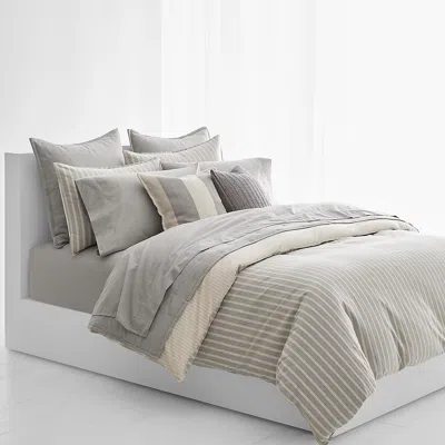 Ralph Lauren Graydon Striped Comforter In Dune And Fog