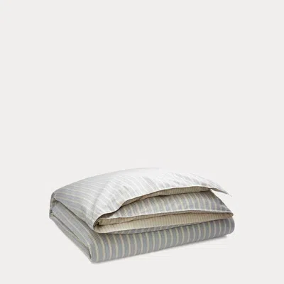 Ralph Lauren Graydon Striped Comforter In Dune And Indigo