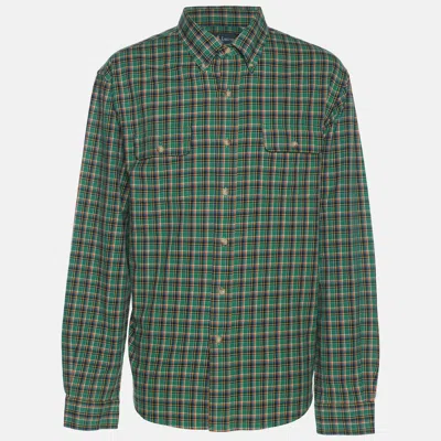 Pre-owned Ralph Lauren Green Checked Cotton Long Sleeve Shirt Xl
