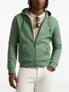 Ralph Lauren Green Logo Zip-up Hoodie In Green