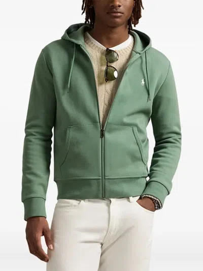 Ralph Lauren Green Logo Zip-up Hoodie