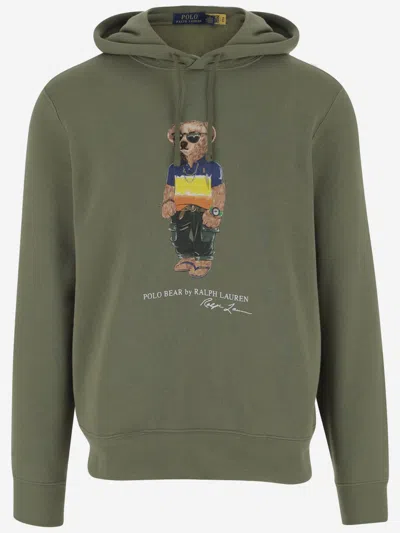 Ralph Lauren Green Long Sleeves Printed Hoodie