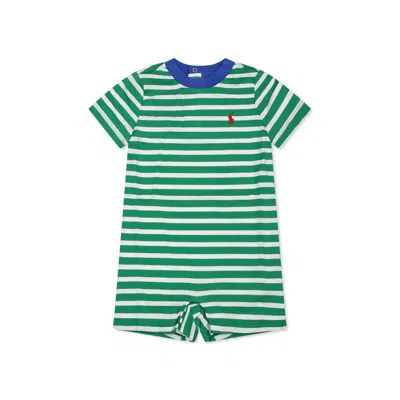 Ralph Lauren Green Romper For Baby Boy With Horse