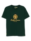 Ralph Lauren Green Round Neck Logo Print T-shirt In Green