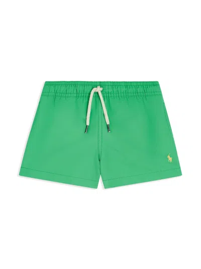 Ralph Lauren Kids' Green Swimwear With Yellow Pony