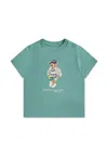 Ralph Lauren Green T-shirt For Baby Boy With Polo Bear In Green