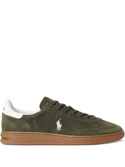 Ralph Lauren Green White Logo Sneakers