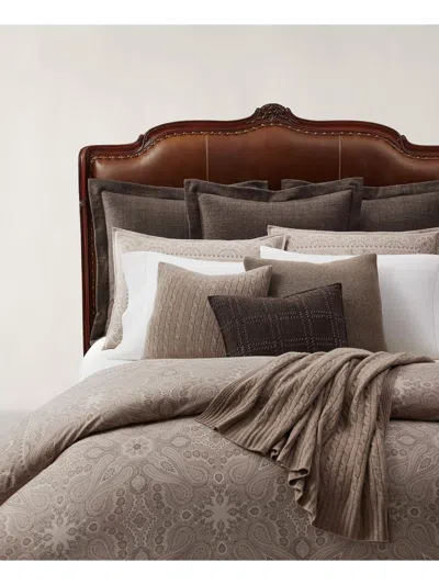 Ralph Lauren Greer Heathered Cotton Throw Pillow In Brown