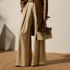 Polo Ralph Lauren Greer Silk-linen Twill Pleated Pant In Lux Tan