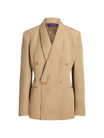 Ralph Lauren Gregory Double-breasted Blazer In Nude