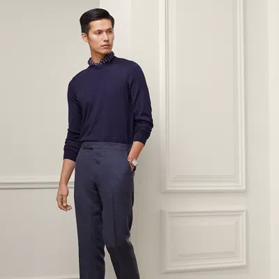 Ralph Lauren Gregory Silk-linen Suit Trouser In Classic Chairman Navy