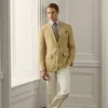 Ralph Lauren Gregory Silk-linen Suit Trouser In Classic Cream