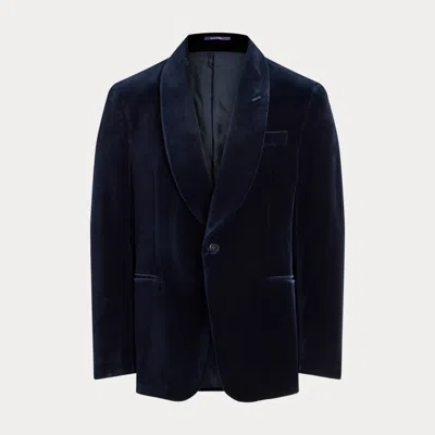 Ralph Lauren Gregory Hand-tailored Velvet Jacket In Black