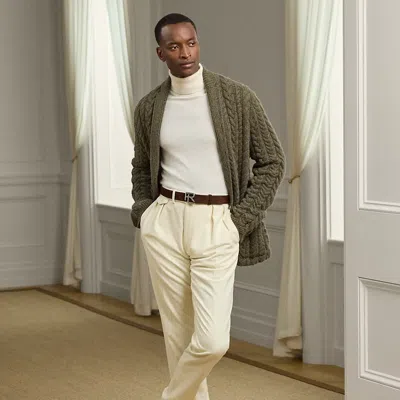 Ralph Lauren Gregory Hand-tailored Wool Trouser In White