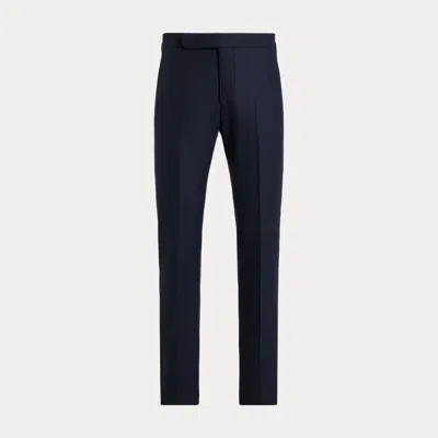 Ralph Lauren Gregory Hand-tailored Flannel Trouser In Navy In Blue