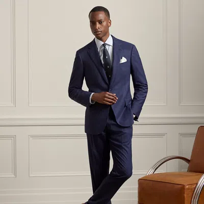 Ralph Lauren Gregory Hand-tailored Wool Serge Suit In Classic Navy In Blue