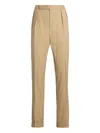Ralph Lauren Gregory Pleated Gabardine Trouser In Neutral