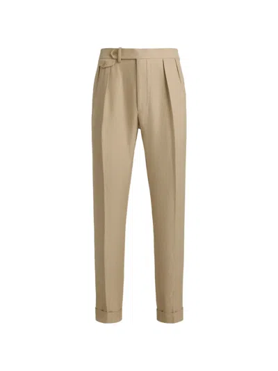 Ralph Lauren Gregory Twill Trousers In Brown